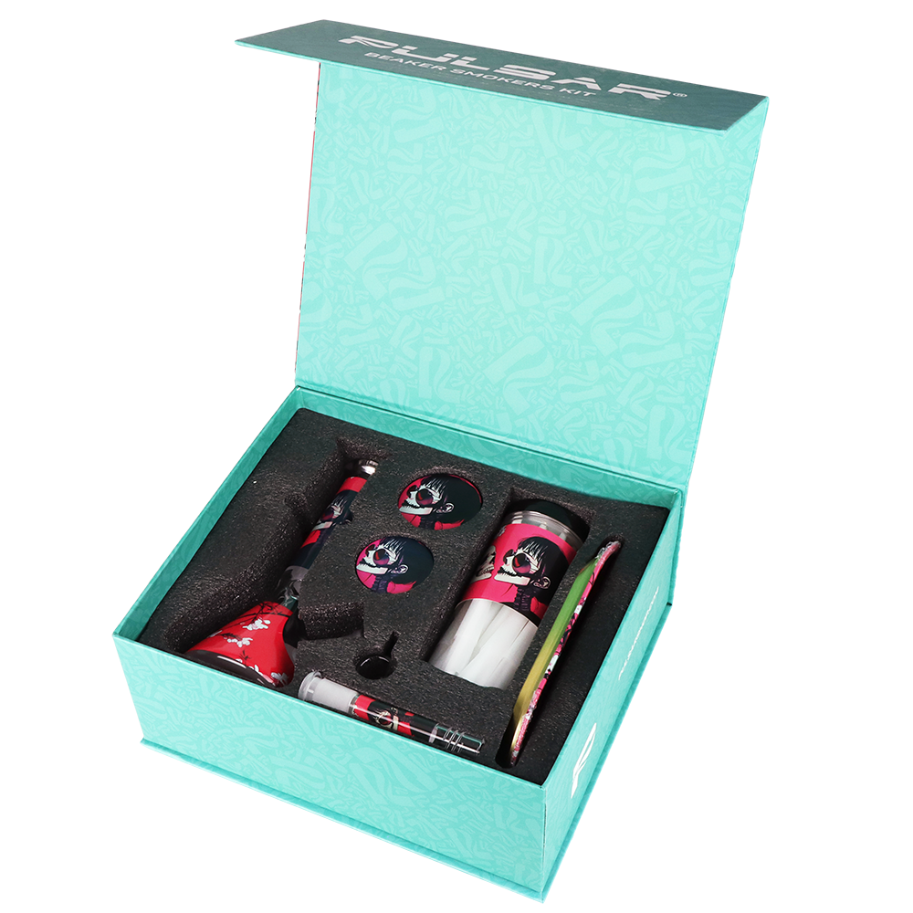 Pulsar Design Series Beaker Water Pipe Smoker's Kit | 7.75"