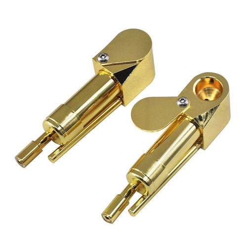 Brass Tobacco Smoking Pipe w/ Stash Storage Cylinder Chamber Metal w/