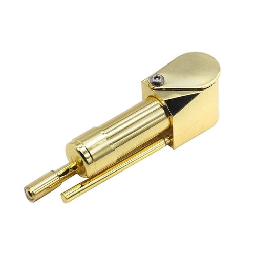 Brass Tobacco Smoking Pipe w/ Stash Storage Cylinder Chamber Metal w/