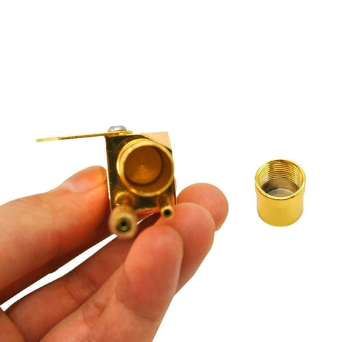 Brass Tobacco Smoking Pipe w/ Stash Storage Cylinder Chamber Metal w/