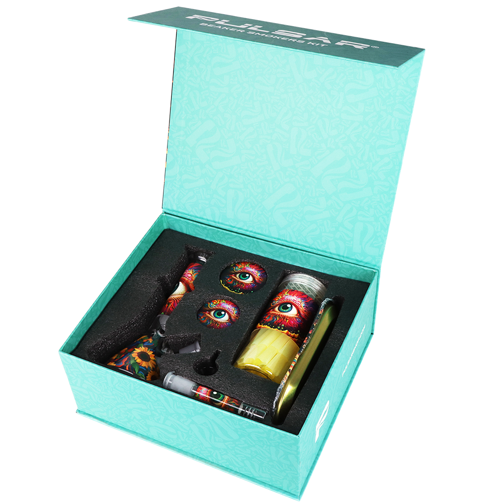 Pulsar Design Series Beaker Water Pipe Smoker's Kit | 7.75"