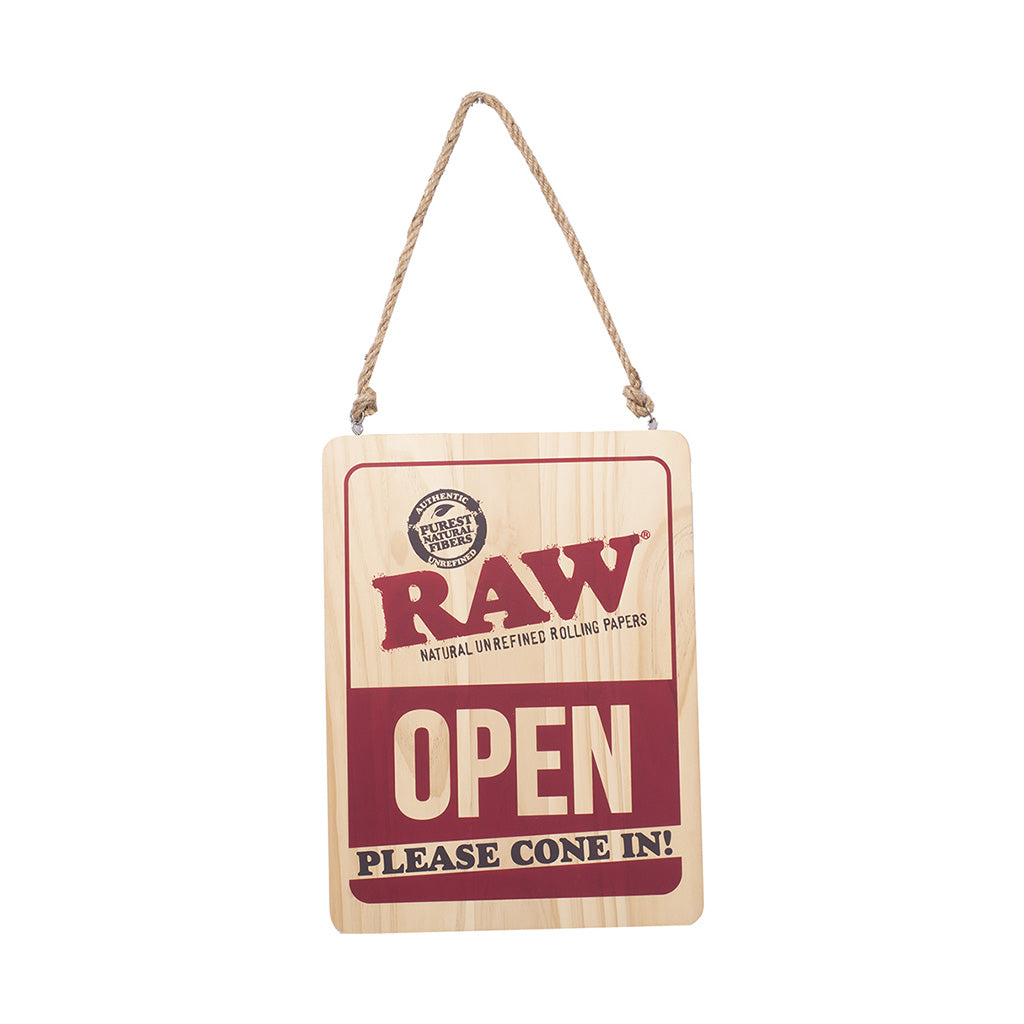 RAW LARGE WOODEN SIGN 12"X16"