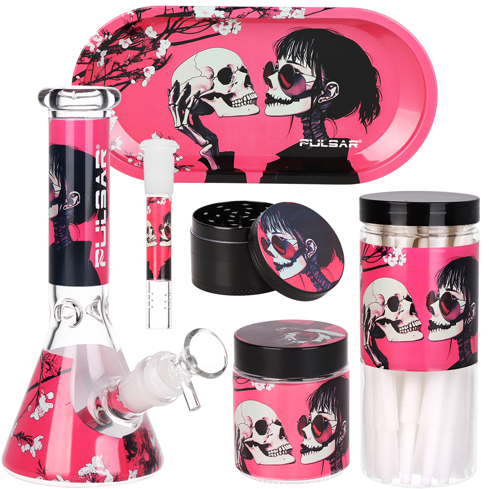 Pulsar Design Series Beaker Water Pipe Smoker's Kit | 7.75"