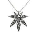 Marijuana Leaf and Skull Necklace