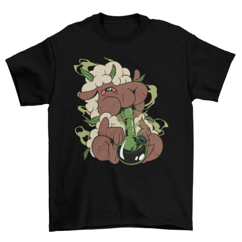High marijuana sheep t-shirt