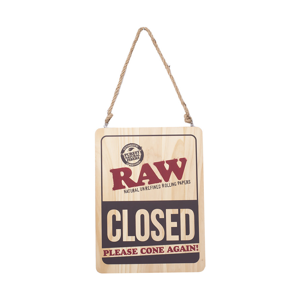 RAW LARGE WOODEN SIGN 12"X16"