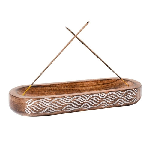 Handcarved Wooden Incense Holder, Insence Ash Catcher, Insense Stick